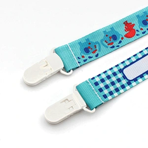 Polyester Pacifier Holder Cute Wholesale Baby Plastic Clips