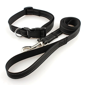 Hot selling fashionable cheap premium quality reflective dog collar and leash
