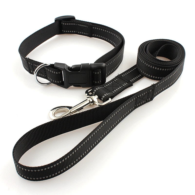 Hot selling fashionable cheap premium quality reflective dog collar and leash