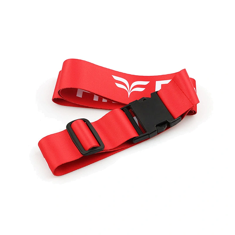 Custom polyester digital sublimated luggage straps suitcase belt