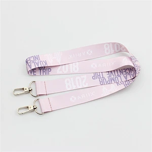 Custom beauty two buckle sublimation high end lanyard