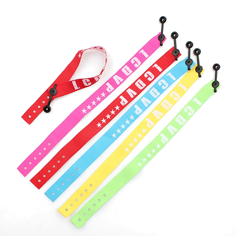 Hot selling personalized business gift artificial woven wristbands with logo