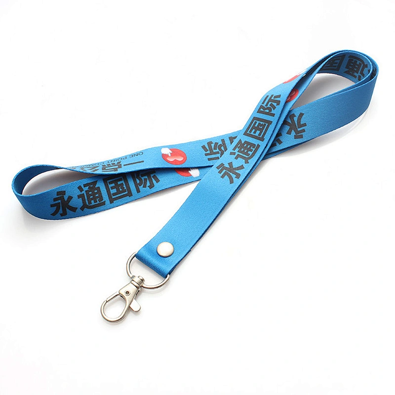 Wholesale polyester neck lanyard with J-hook  minimum order