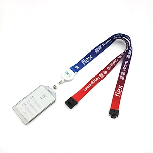 2019 New design customized available plastic retractable id badge holder lanyard