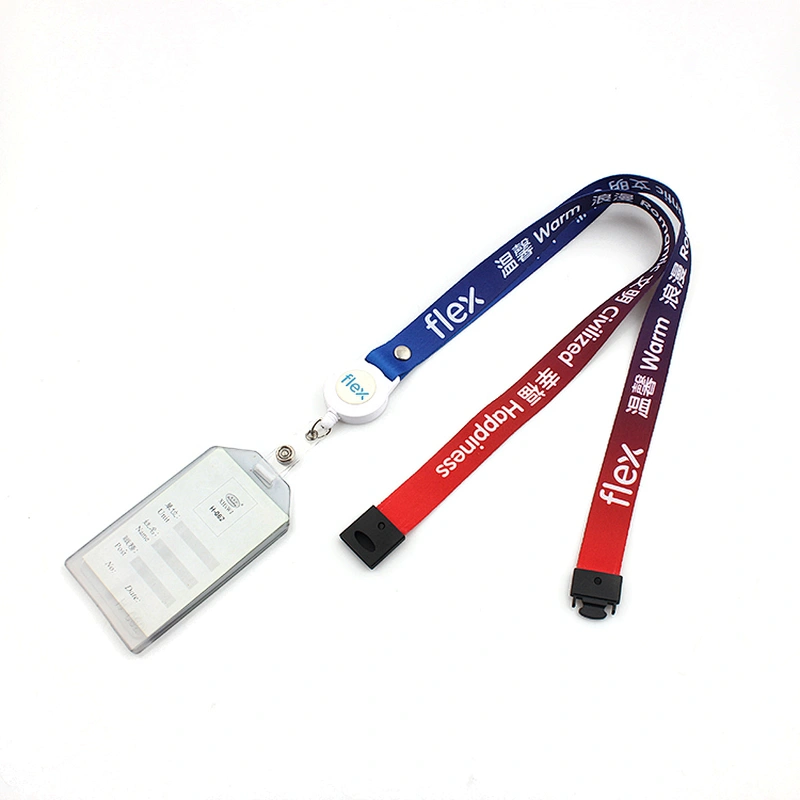2019 New design customized available plastic retractable id badge holder lanyard