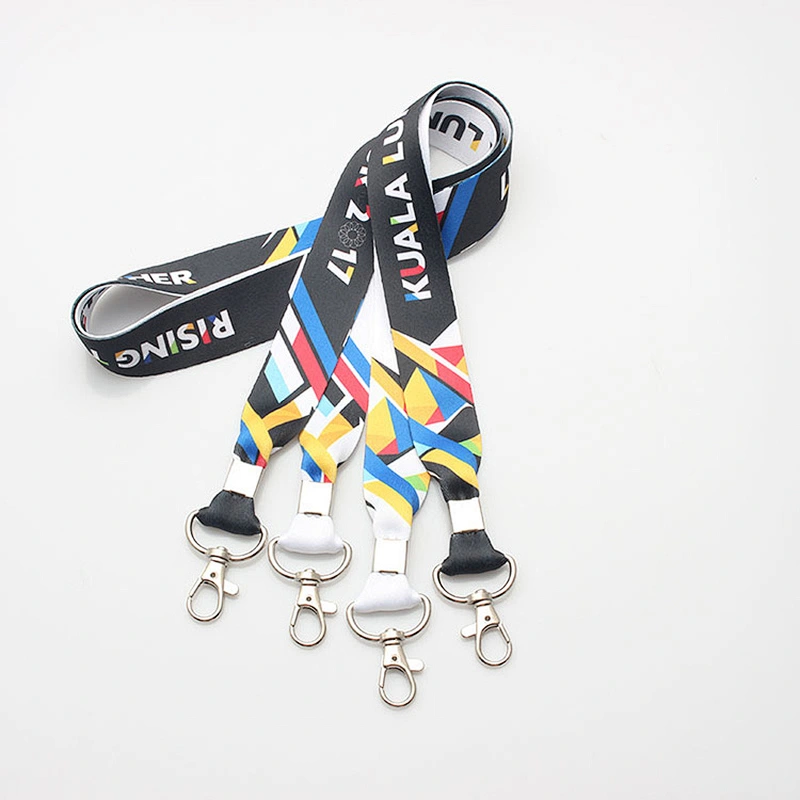Custom beauty two buckle sublimation high end lanyard