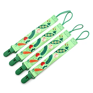 2019 new cute design universal fabric baby pacifier holder clip