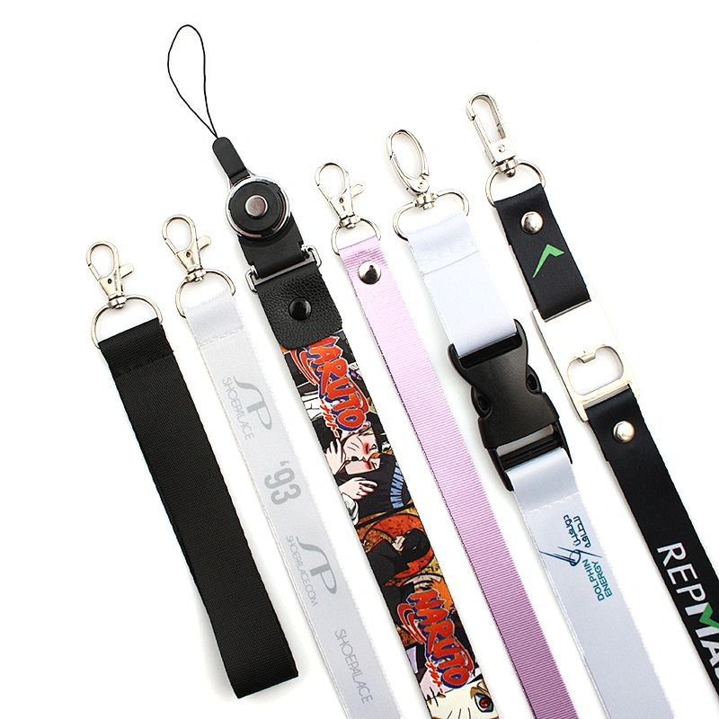 Hot custom flat sublimation polyester lanyard no minimum order