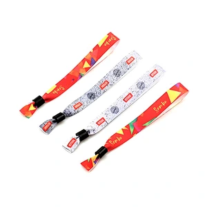 2019 latest different color customized ribbon bracelets with plastic hollow locks