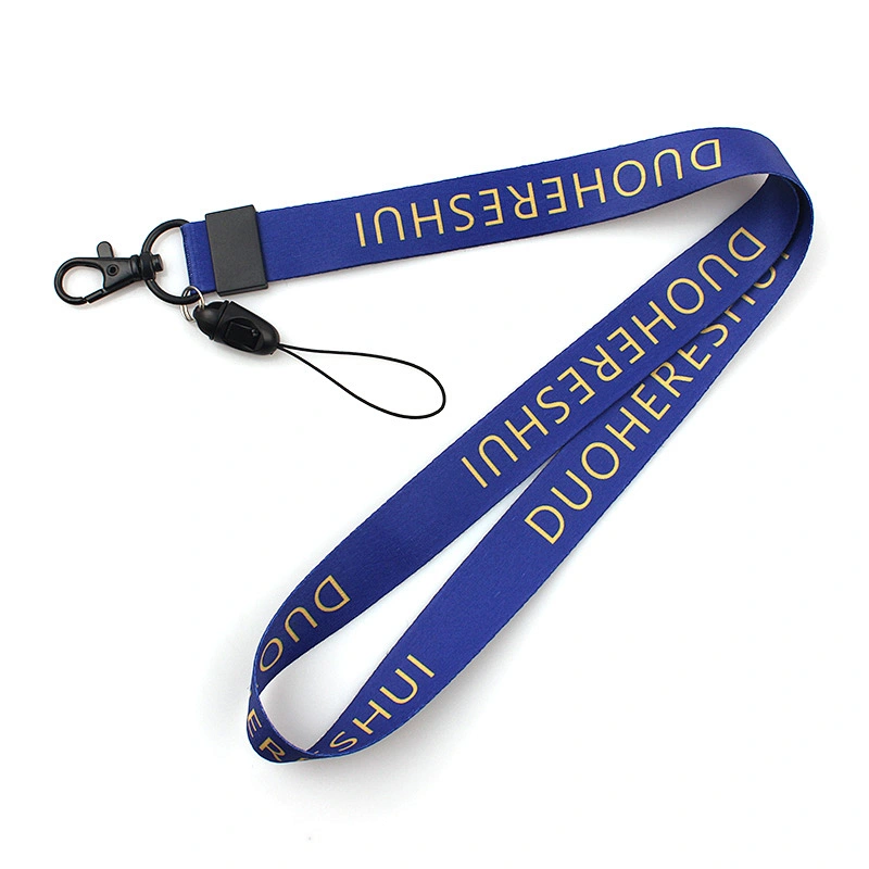 Promotional sublimation printing lanyard with metal hook
