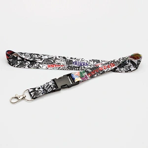 2019 promotional custom printed polyester lanyard snap hook