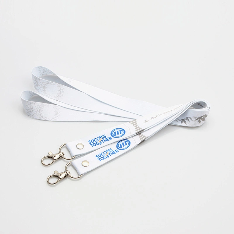 Custom neck strap key chain lanyard with thumb trigger hook