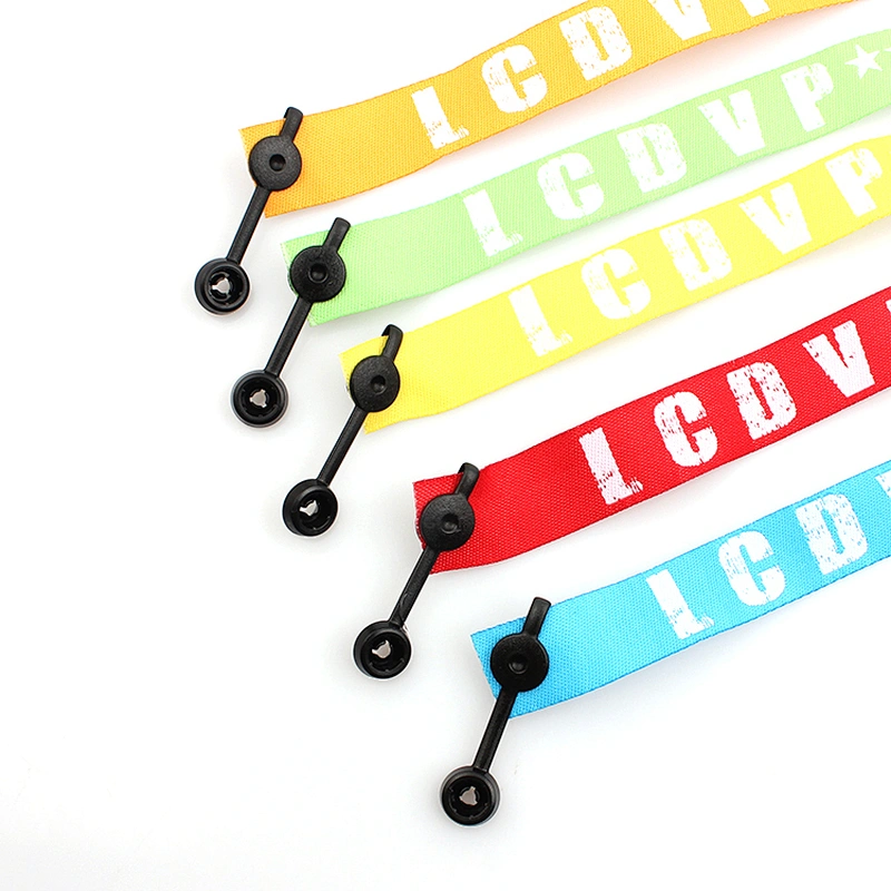 Promotional custom logo anniversary festival events woven wristbands for party artificial