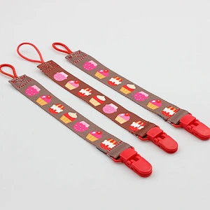 China supplier custom food grade baby bites pacifier clip chain