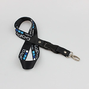 Cheap custom sublimation polyester feb lanyards with breakaway buckles