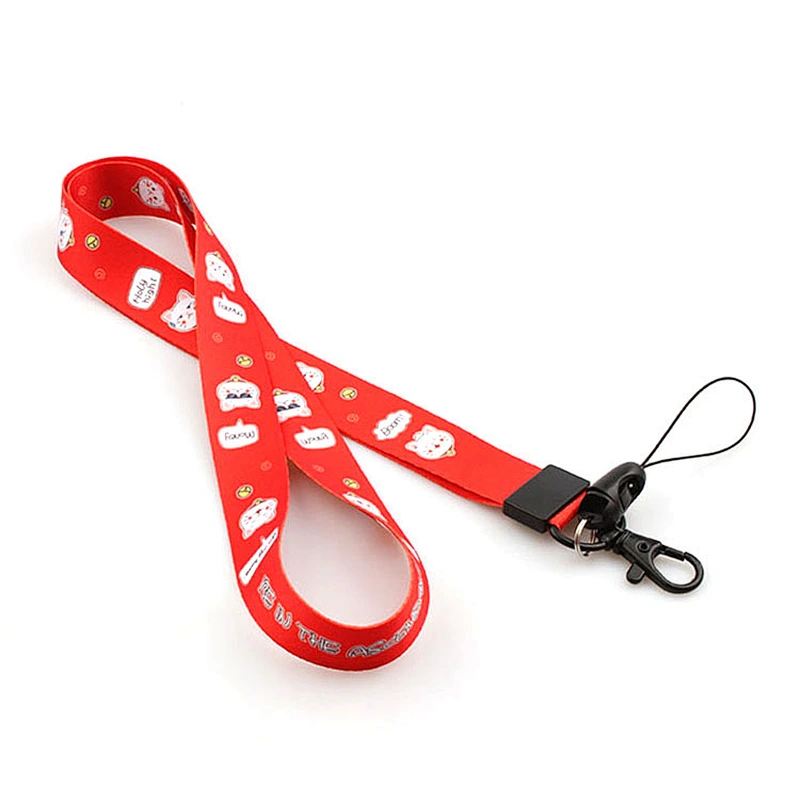 Personalized logo cheap neck printed custom polyester lanyards