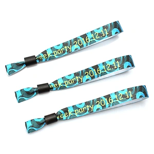 Wholesale printed ribbon wristbands for festival ticket