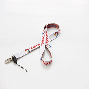 Fast delivery top supplier woven keycord lanyard with key ring