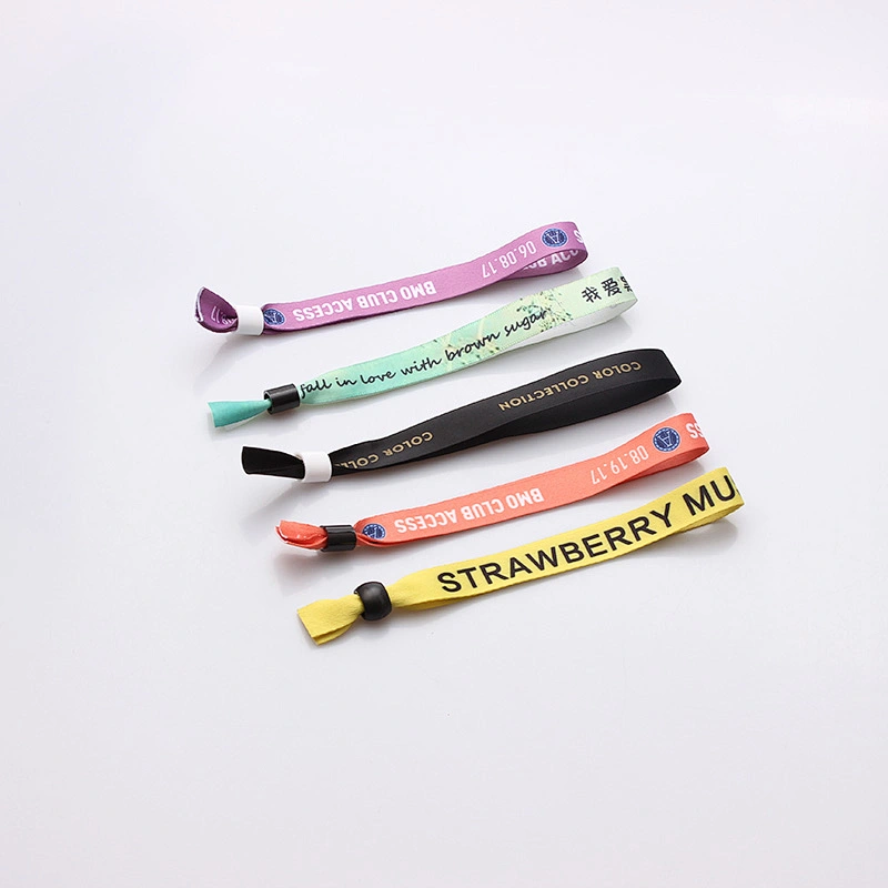 High quality identity bracelets safety polyester wristband custom for children