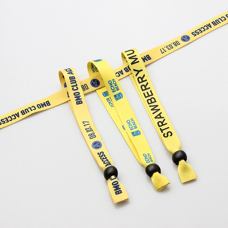 Factory directly made single polyester sublimation yellow wristband
