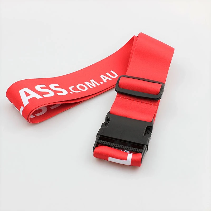Promotional customized logo adjustable travel luggage strap