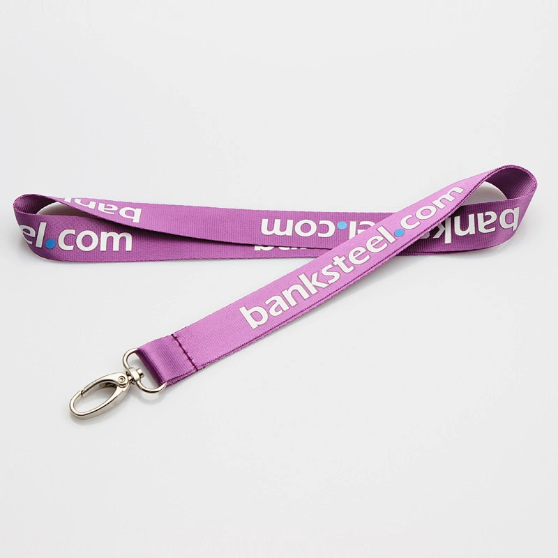 Factory OEM high quality custom nylon silk screen lanyard neck