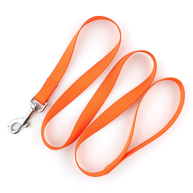Factory price custom logo pure color orange dog leash