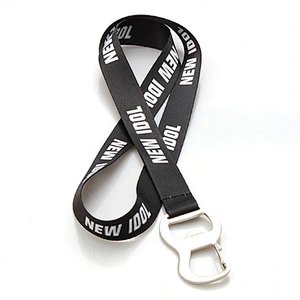Popular custom lanyard printing with bottle opener