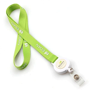 Custom silk screen printing lanyard with badge reel