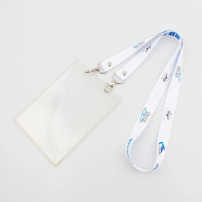 OEM design your own lanyard id card holder with double bulldog clips no minimum order