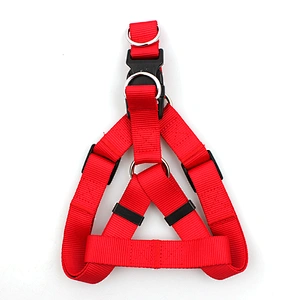 Customized Red Nylon Durable Comfortable Dog Harness