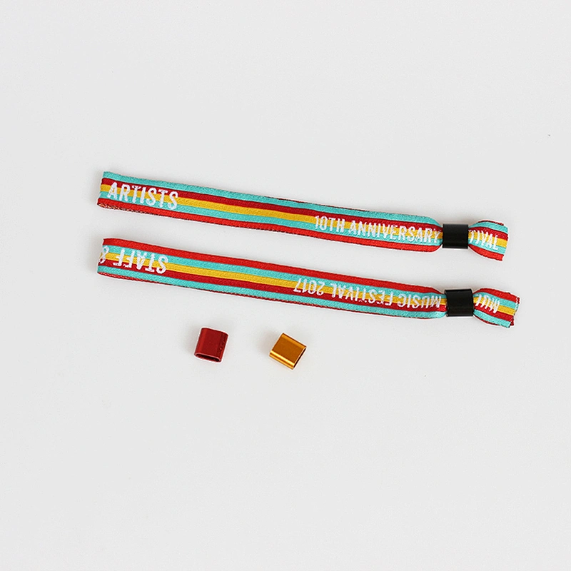 Customized Woven Cloth Wristbands Festival Wrist Tags