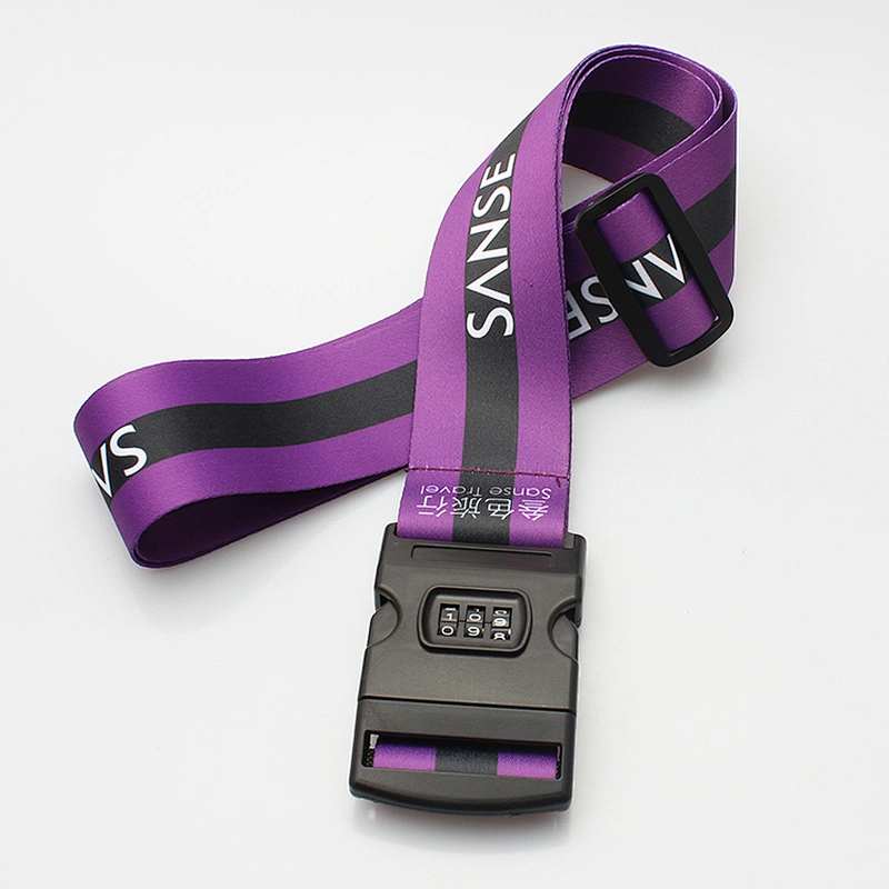 Custom logo personalised lockable luggage belt for travel