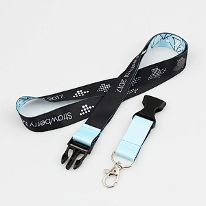 Single custom printed safety breakaway buckle lanyards for yoga