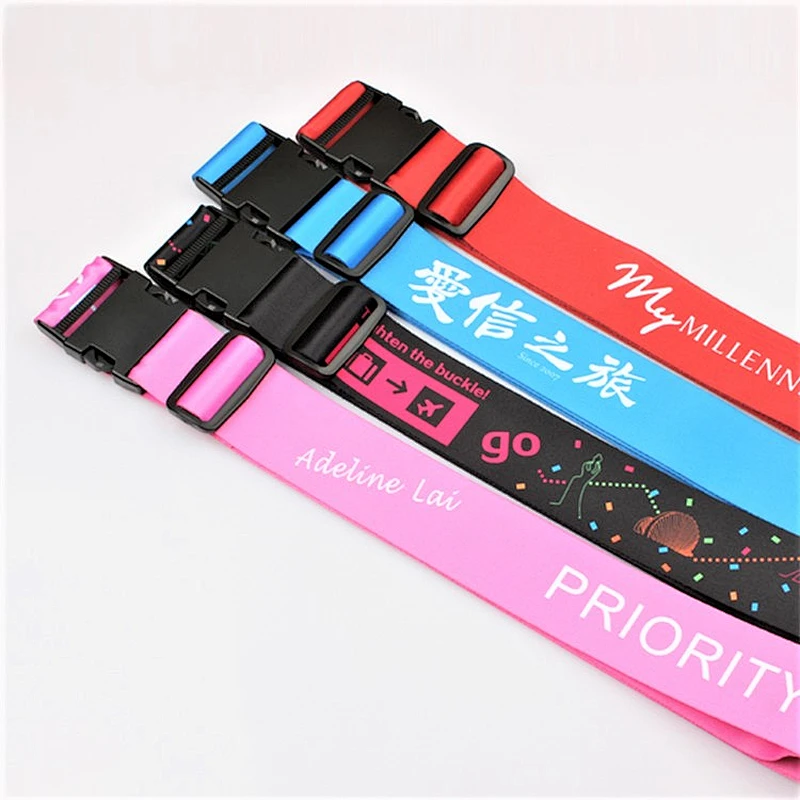 Wholesale custom adjustable cheap polyester suitcase luggage strap