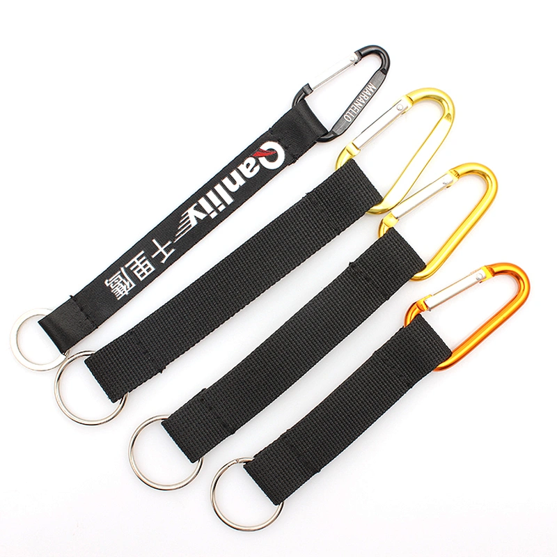 Custom logo karabiner climbing hook carabiner key lanyards