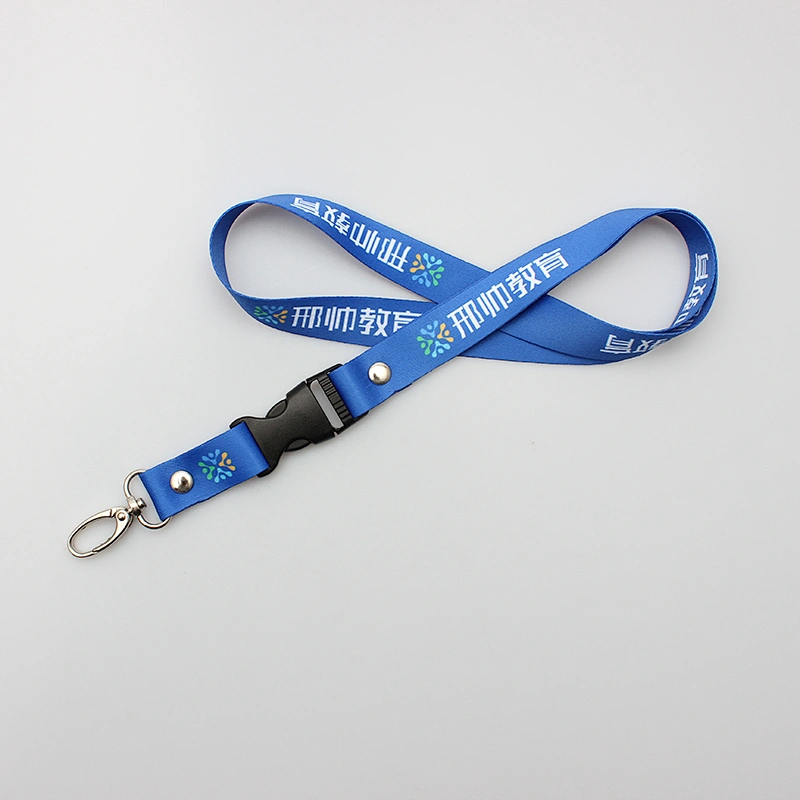 Competitive price high quality custom polyester neck langyard with disconnect buckle