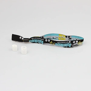 Festival Event Custom Fabric Sublimation Printed Wrist Band Polyester Cloth Bracelet