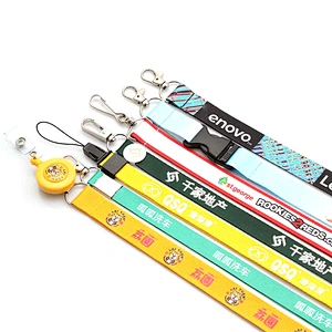 Wholesale nylon silk screen exhibition lanyards with logo custom