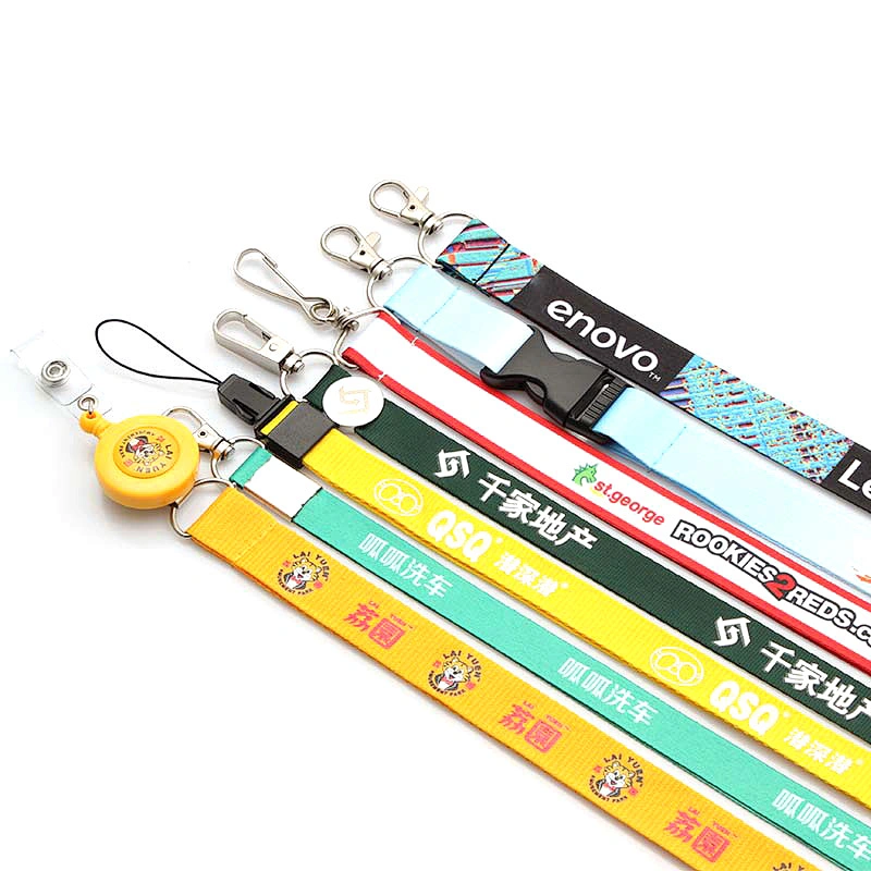 Wholesale nylon silk screen exhibition lanyards with logo custom