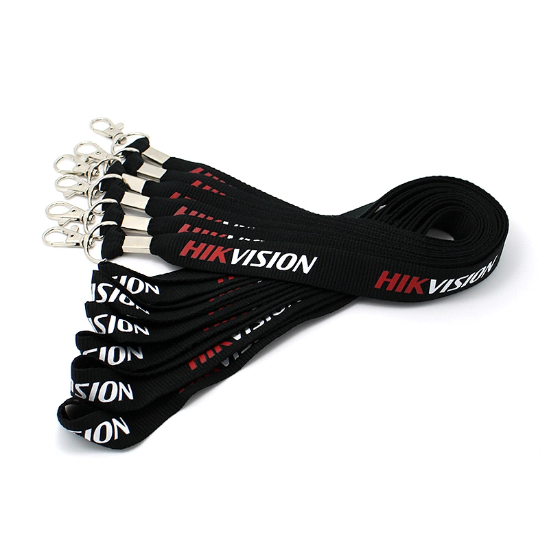 Custom cheap polyester silk screen printing lanyard keychains