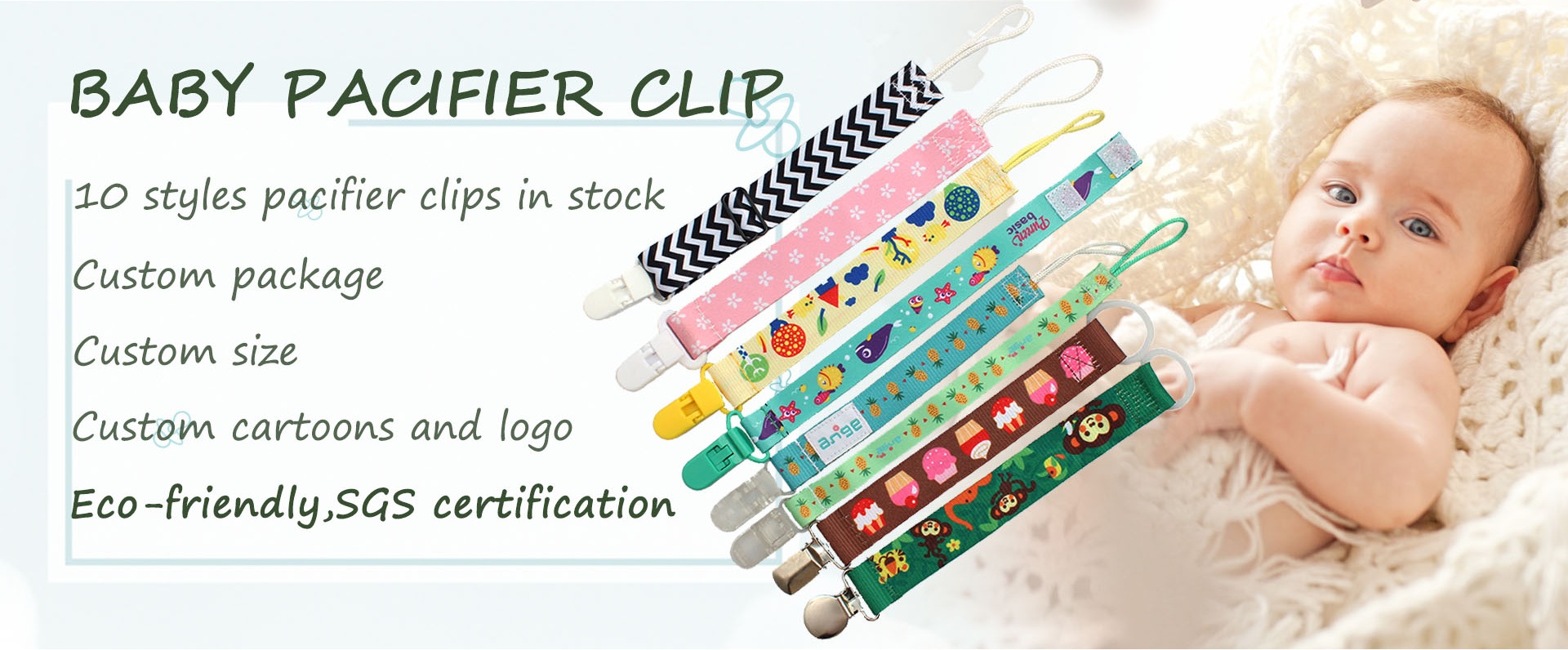 Pacifier clips