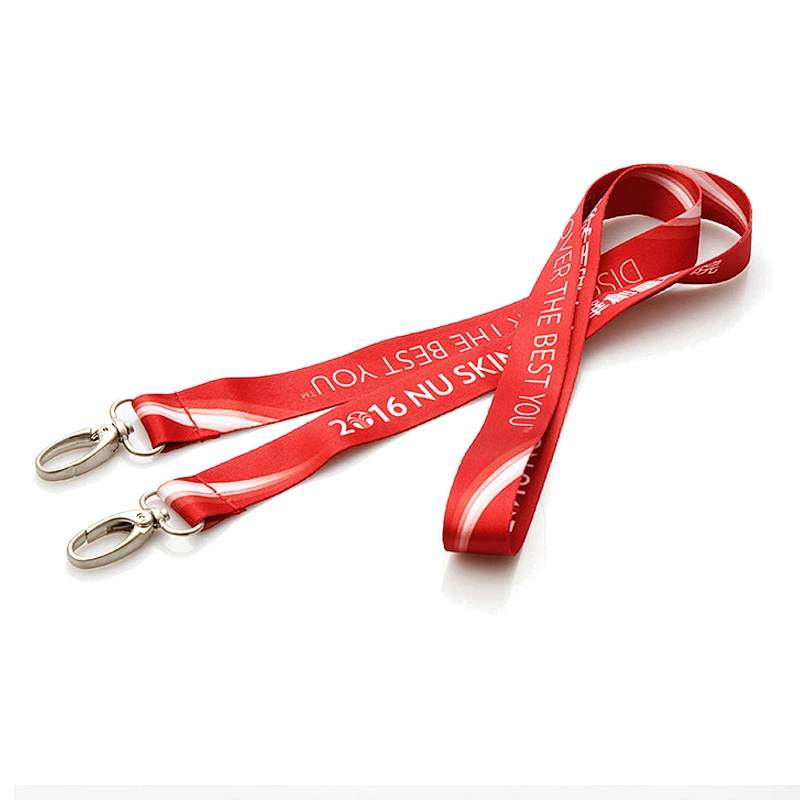 Wholesale polyester neck lanyard with J-hook  minimum order