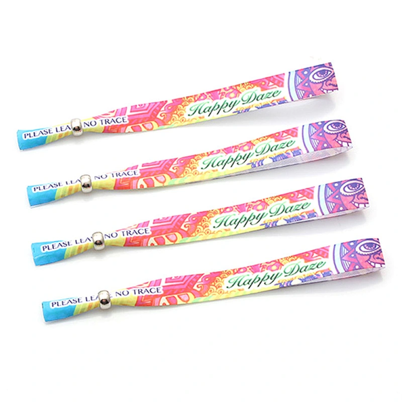 2019 promotion item custom design logo polyester wristband