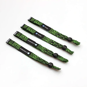 Hot Sales Cheap Custom Polyester Woven Fabric Wristband For Event