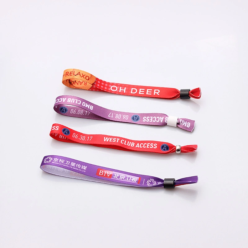 High quality identity bracelets safety polyester wristband custom for children