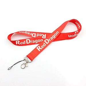 20mm heat transfer webbing polyester lanyard with custom logo