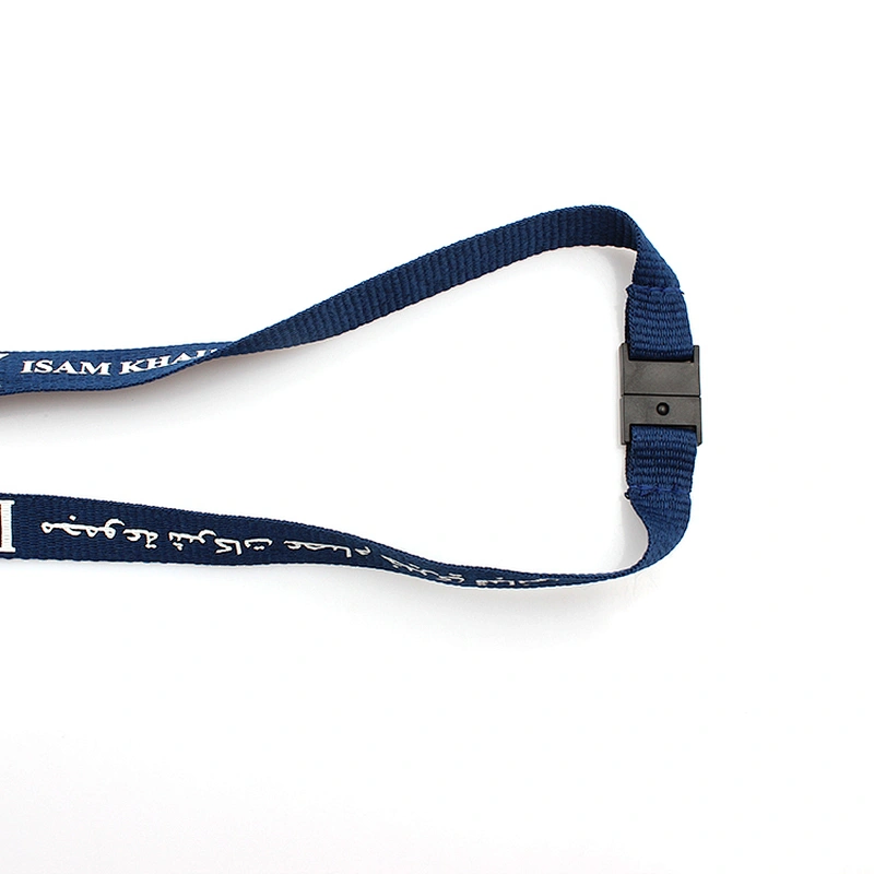 Personalised silk screen printing safety release custom logo neck strap key holder chain lanyard