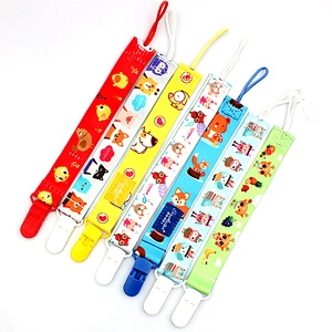 cute design colorful cartoon pacifier clip baby dummy holder