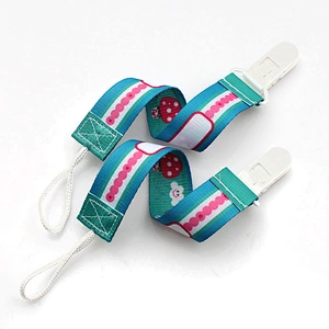 Factory custom baby soother clip pacifier clip chain